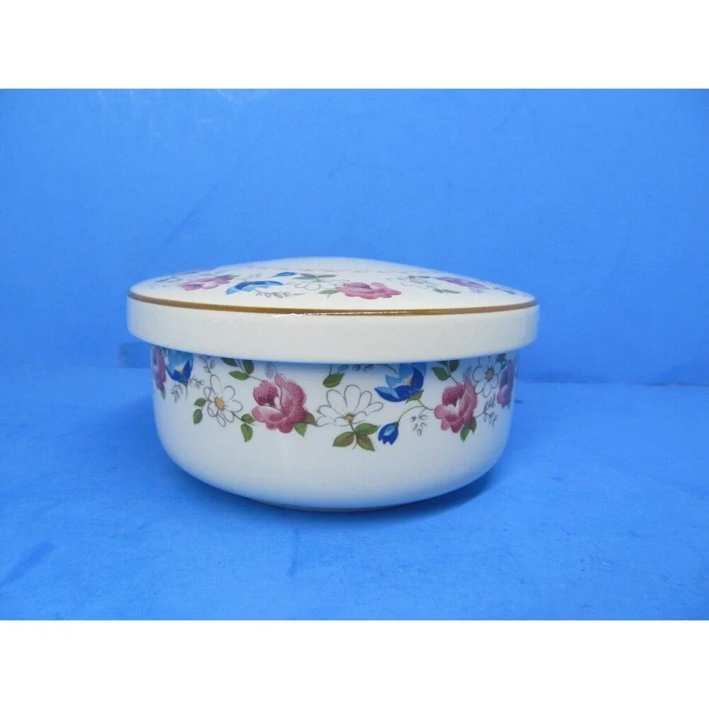 Hankook Korea Floral Covered Rice Bowl Trinket Dish In Excellent Condition